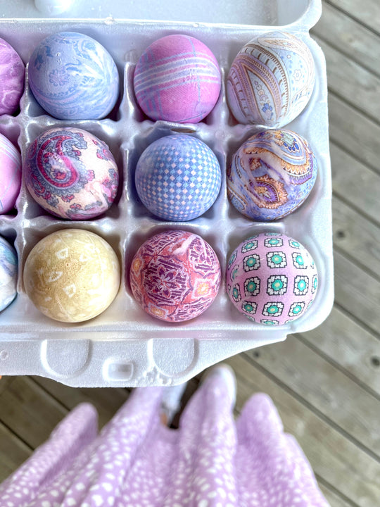 Easter eggs -  silk