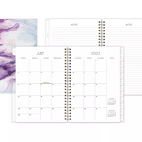 Blue Sky 2023/ 2024 Agenda (Months + Weeks) 5"x8" Deep Purple Ocean