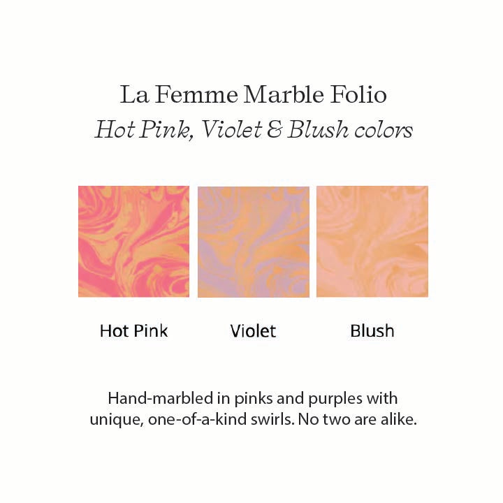 Leather Folio Marbled: La Femme
