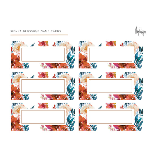 Sienna Blossoms Name Cards