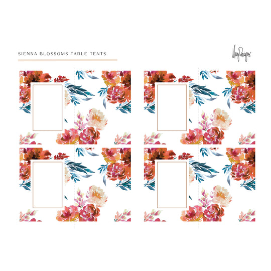 Sienna Blossoms Table Tents