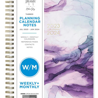 Blue Sky 2023/ 2024 Agenda (Months + Weeks) 5"x8" Deep Purple Ocean