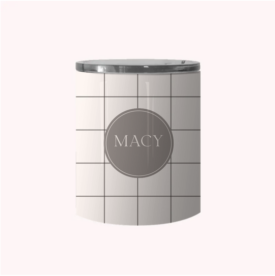 Grid Creme Tumbler