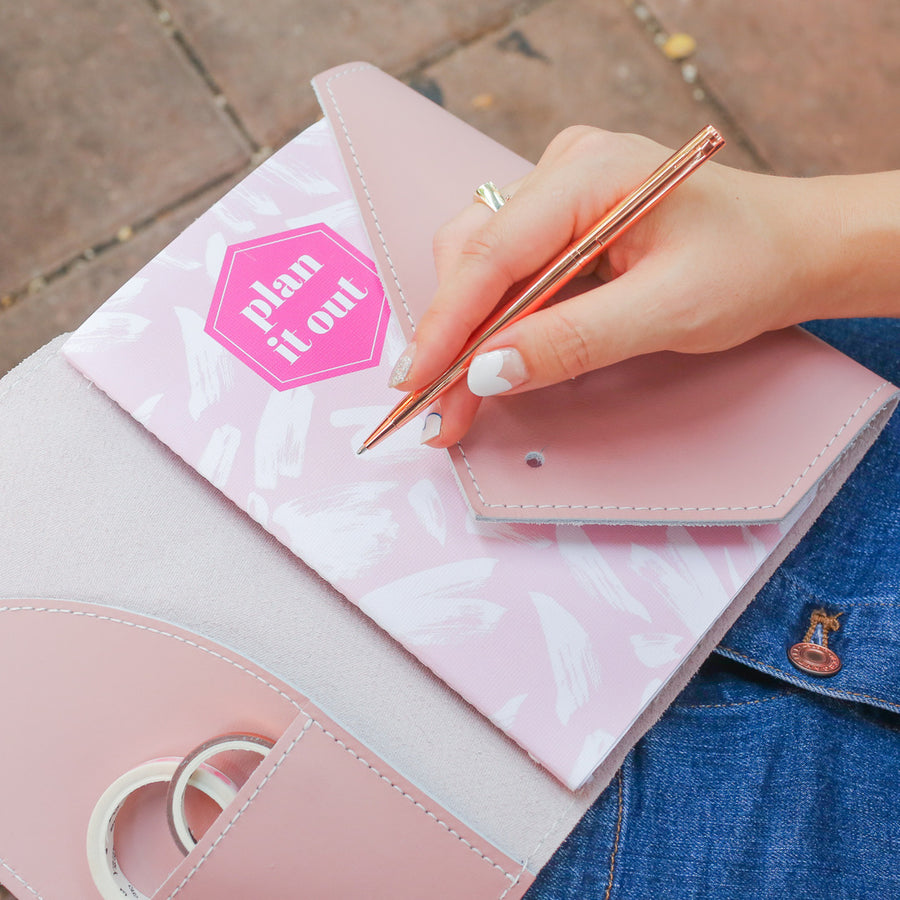 Dusty Rose Leather Folio