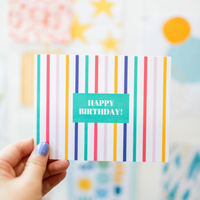 Grab N' Go: Happy Birthday  Party Stripe Notes