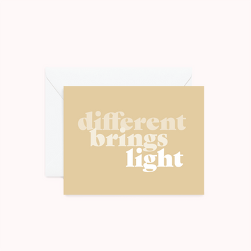 Different Brings Light