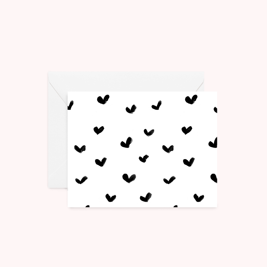 Flirty Hearts Black