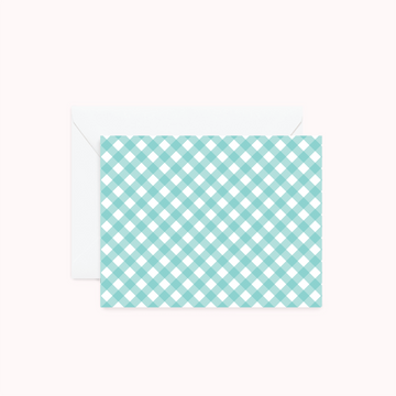 Gingham Aqua