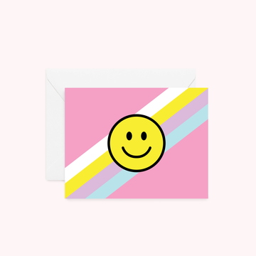 Smiley Face Stripe Pink