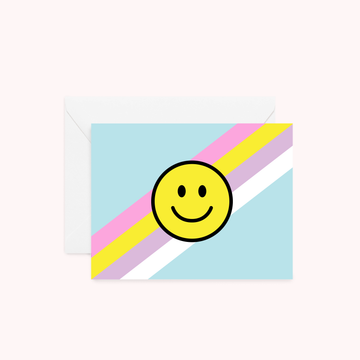 Smiley Face Stripe Blue