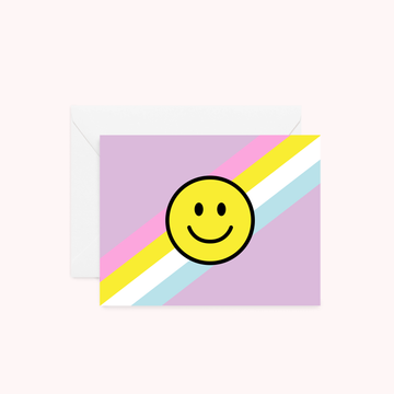 Smiley Face Stripe Lavender