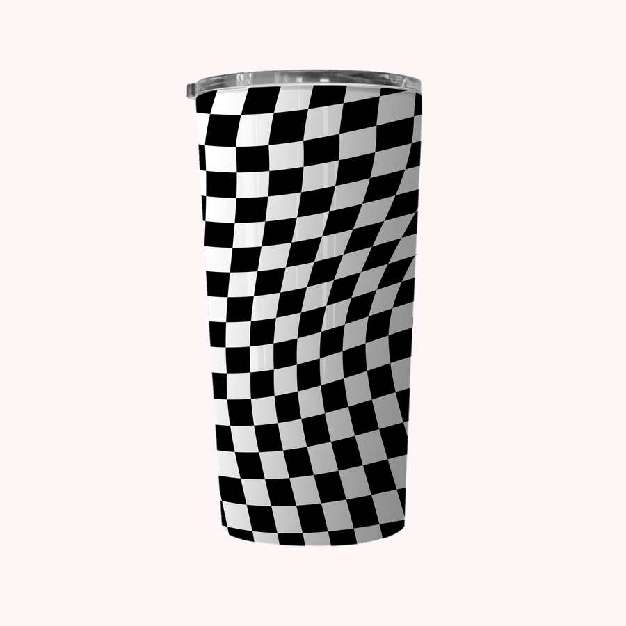 Wavy Checkerboard Black