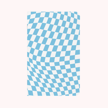 Wavy Checkerboard Blue