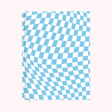 Wavy Checkerboard Blue