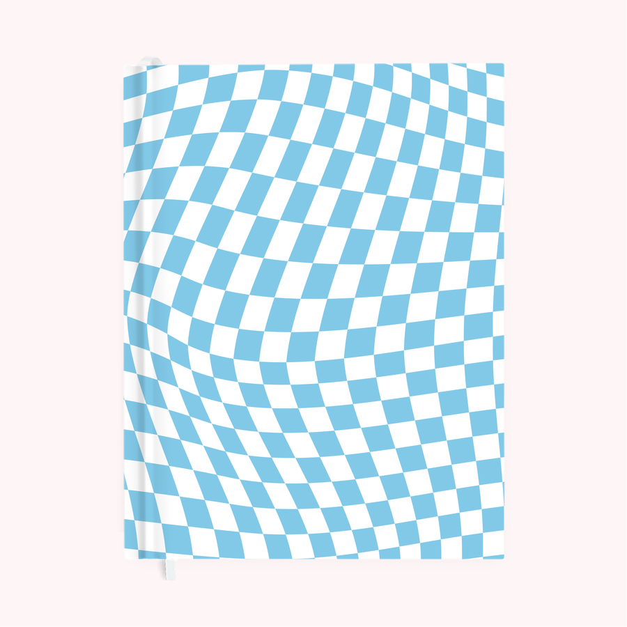 Wavy Checkerboard Blue