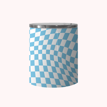 Wavy Checkerboard Blue