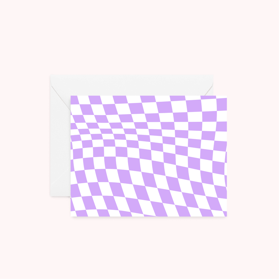 Wavy Checkerboard Lavender