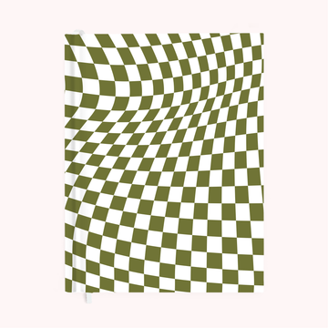Wavy Checkerboard Olive