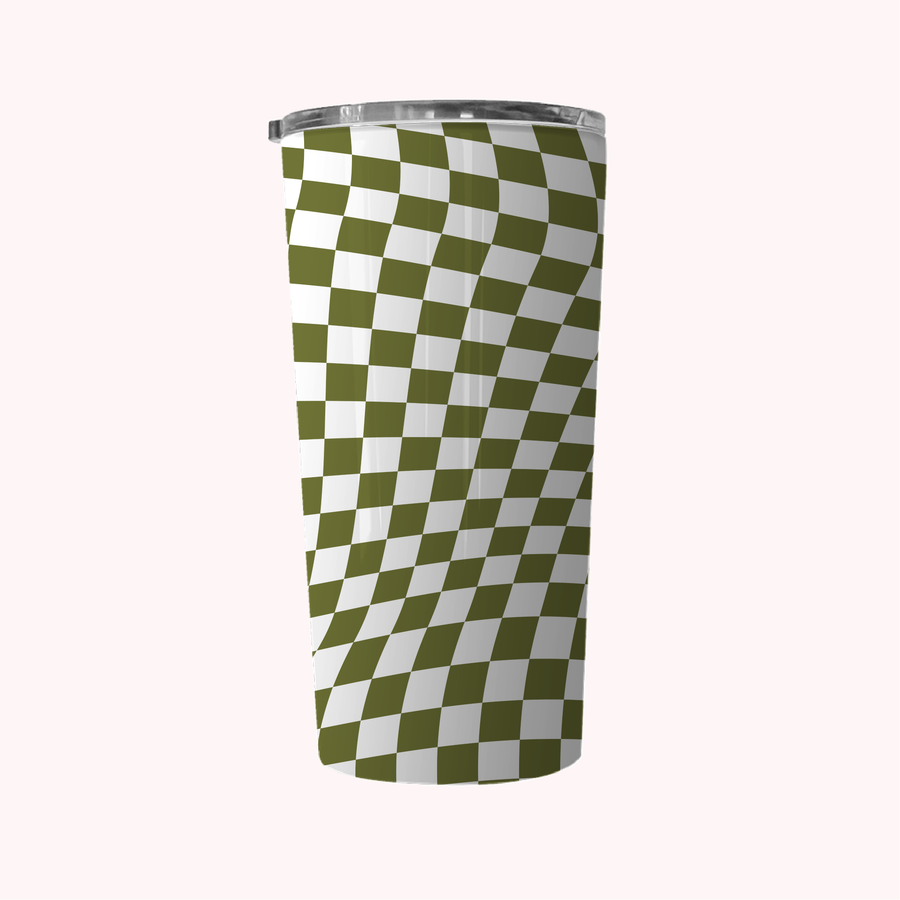 Wavy Checkerboard Olive