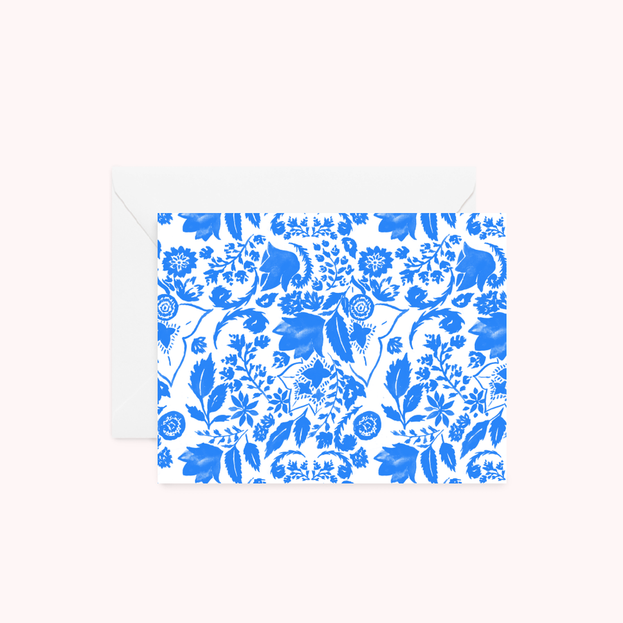 Blue Antique Floral