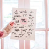 Self Love Bucket List + Compliment Cards